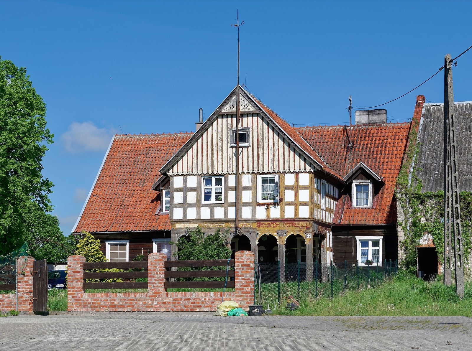 Casa menonita con soportal en Żuławy
